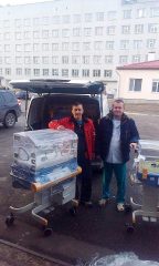 Зліва направо: Дмитро Василенко та Ігор Хом’як (головна медсестра ВОДТМО) Зліва направо: Дмитро Василенко та Ігор Хом’як (головна медсестра ВОДТМО)
