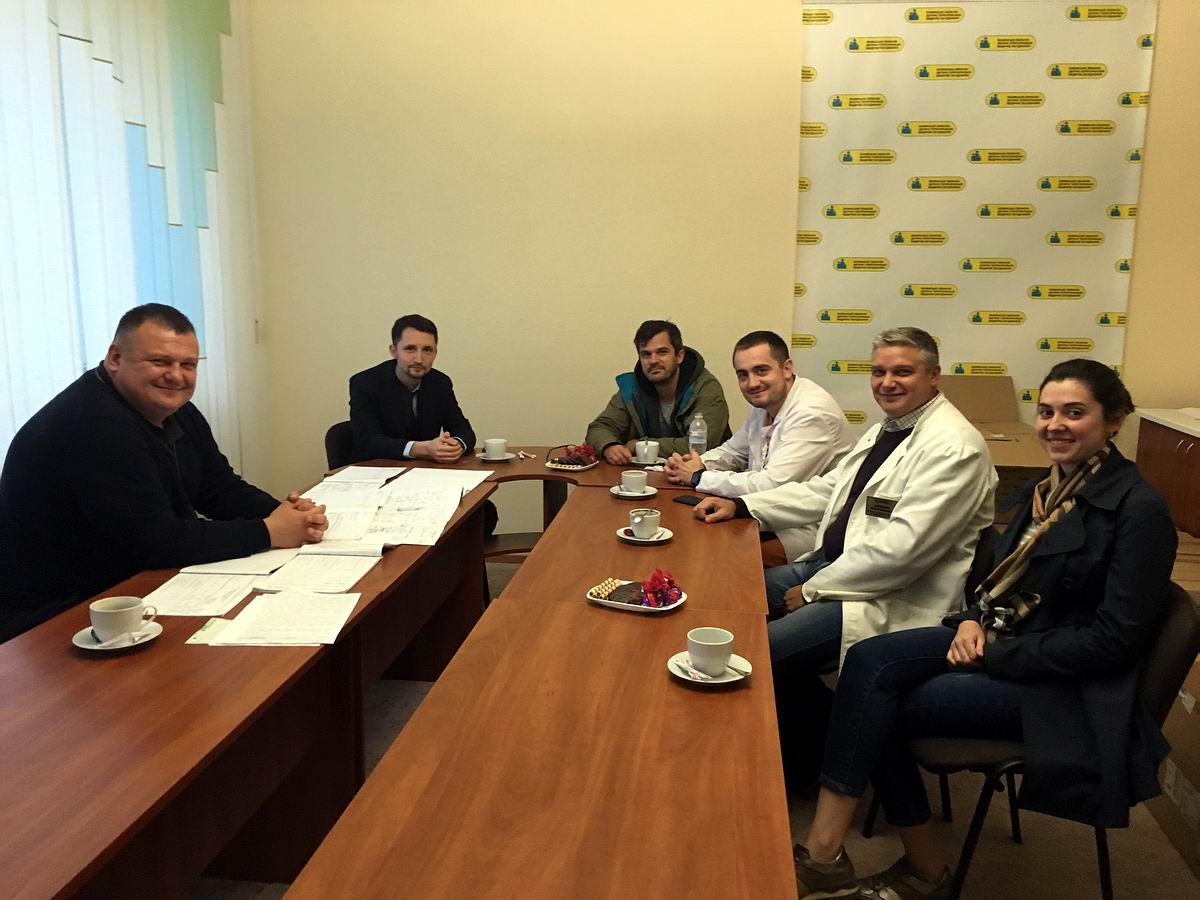 Зустріч з керівництвом. Зліва направо: Сергій Ляшенко, Ігор Курілець, Люк Томич, Михайло Ловга, Ігор Дородних, Михайло Павлюк